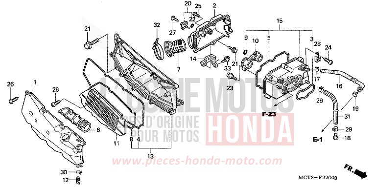AIR CLEANER for Silver Wing MAGNUM SILVER METALLIC (NH110) from 2004